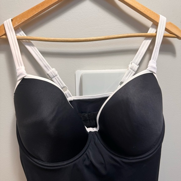 Freya Back To Black Tankini Top Underwired Padded Bikini - Black Size 34I - Picture 5 of 9